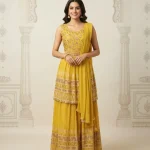 Women Pure Georgette Kurti, Skirt & Dupatta Set – Floral Print